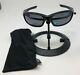 Authentic Oakley Men's Straight Jacket Sunglasses Matte Black Grey Polar 24-124