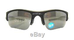 Authentic OAKLEY Flak Jacket XLJ Polarized Matte Black Sunglasses 24-433 NEW