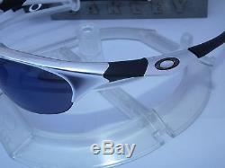 CUSTOM OAKLEY HALF JACKET 1.0 Sunglasses 12-655 Polished Aluminum / Ice Iridium