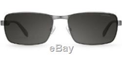 Carrera Polarized Men's Matte Ruthenium Sunglasses with Memory Metal 8017S 0U4B