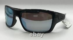 Mens Oakley Turbine Black Frames With Blue Polarized Lens Sunglasses OO9263-14 NWT