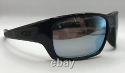 Mens Oakley Turbine Black Frames With Blue Polarized Lens Sunglasses OO9263-14 NWT