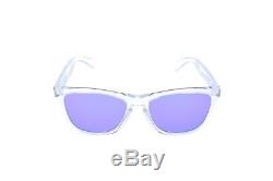 NEW AUTHENTIC Oakley Frogskins sunglasses Pol Clear Violet Iridium purple 24-305