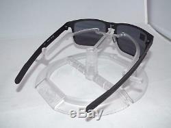 NEW OAKLEY HOLBROOK METAL Sunglasses OO4123-01 55 Matte Black / Grey 0155