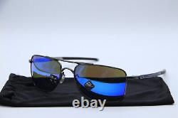 NEW OAKLEY OO4124-0657 GAUGE 8 GUNMETAL BLACK AUTHENTIC SUNGLASSES WithCASE 57-17