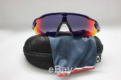 New Oakley Radar Ev Path Team USA Sunglasses Dark Blue / + Red Iridium 9208-14