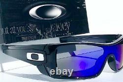 NEW Oakley BATWOLF Black polished ink POLARIZED Galaxy Blue 2 lens Sunglass 9101