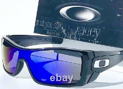 NEW Oakley BATWOLF Black polished ink POLARIZED Galaxy Blue 2 lens Sunglass 9101