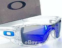 NEW Oakley BATWOLF CLEAR w POLARIZED Galaxy Blue 2 lens set Sunglass 9101