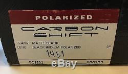 NEW Oakley Carbon Shift Sunglasses Matte Black POLARIZED Black Iridium OO9302-03