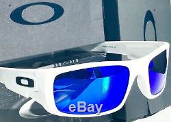 NEW Oakley Crankshaft WHITE POLARIZED Galaxy Blue Iridium Sunglass 9239
