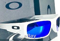 NEW Oakley Crankshaft WHITE POLARIZED Galaxy Blue Iridium Sunglass 9239