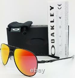 NEW Oakley Elmont M sunglasses Satin Black Ruby Iridium 4119-0458 AUTHENTIC red