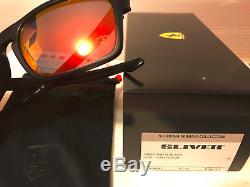 NEW Oakley FERRARI SLIVER Matte Black Frame / Ruby Iridium Lenses, OO9262-12
