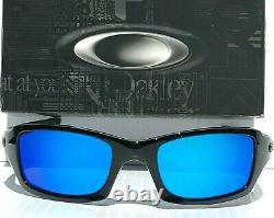 NEW Oakley FIVES Squared BLACK w POLARIZED Galaxy Blue Lens Sunglass 9238