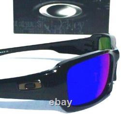 NEW Oakley FIVES Squared BLACK w POLARIZED Galaxy Blue Lens Sunglass 9238