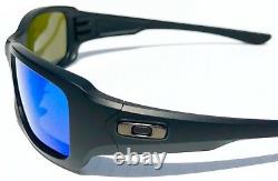 NEW Oakley FIVES Squared Matte Black w POLARIZED Galaxy BLUE Sunglass 9238