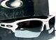 New Oakley Flak Jacket 2.0 White W Polarized Galaxy Chrome Mirror Sunglass 9188