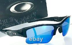 NEW Oakley FLAK JACKET Black POLARIZED Galaxy Blue Sapphire XLJ Sunglass 9009