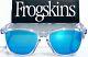 New Oakley Frogskins Clear Crystal Polished W Prizm Sapphire Sunglass Oo9013