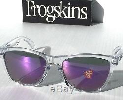 NEW Oakley Frogskins Clear Crystal w POLARIZED Purple Galaxy Sunglass oo9245