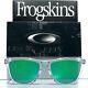 New Oakley Frogskins Clear Crystal W Prizm Jade Green Iridium Sunglass 9013-d6