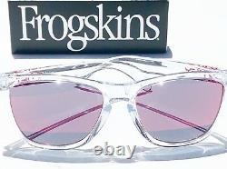 NEW Oakley Frogskins Clear Crystal w TORCH Iridium Sunglass 9013