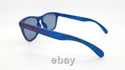 NEW Oakley Frogskins sunglasses Blue Woodgrain Torch Asian Fit 9245-54 GENUINE