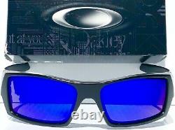 NEW Oakley GASCAN Matte BLACK w POLARIZED Galaxy Blue Sunglass 9014