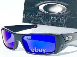 NEW Oakley GASCAN Matte BLACK w POLARIZED Galaxy Blue Sunglass 9014