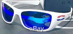 NEW Oakley HIJINX WHITE w POLARIZED Galaxy Blue & Gold Lens Sunglass 24-214