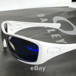 NEW Oakley HIJINX WHITE w POLARIZED Galaxy Blue & Grey Lens Sunglass 24-059