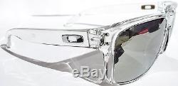 NEW Oakley HOLBROOK CLEAR w CHROME Iridium Mirrored Lens Sunglass oo9102-05