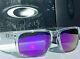 New Oakley Holbrook Clear W Polarized Galaxy Violet Purple Iridium Sunglass 9102