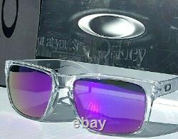 NEW Oakley HOLBROOK CLEAR w POLARIZED Galaxy Violet Purple Iridium Sunglass 9102