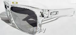 NEW Oakley HOLBROOK CLEAR w POLARIZED Mirrored Black Iridium Sunglass 9102