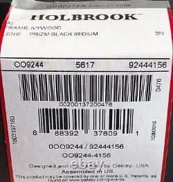 NEW Oakley HOLBROOK IVY Woodgrain PRIZM Black Sunglass oo9244-41