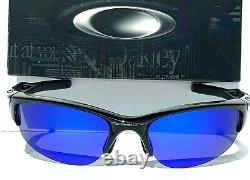 NEW Oakley Half Jacket 2.0 Black w POLARIZED Galaxy Blue Sunglass 9154