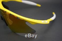 NEW Oakley M Frame Heater Sunglasses Team Yellow / Fire Iridium Vented Lens