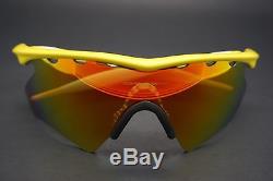 NEW Oakley M Frame Heater Sunglasses Team Yellow / Fire Iridium Vented Lens