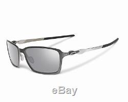 NEW Oakley Men's Polarized Tincan OO4082-07 Grey Rectangle Sunglasses Authentic