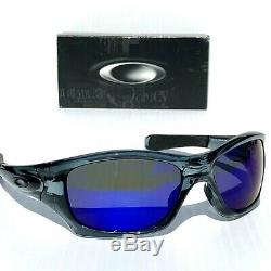 NEW Oakley PIT BULL Crystal Black w POLARIZED Galaxy BLUE lens Sunglass 9127