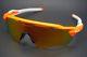 New Oakley Radar Ev Path Sunglasses Neon Orange / Fire Iridium Polarized Lens