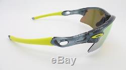 NEW Oakley Radar Range Sunglasses Crystal Black / Fire Iridium Lens Team Yellow