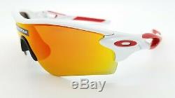 NEW Oakley Radarlock Path sunglasses White Prizm Ruby 9206-46 AUTHENTIC Asian FT