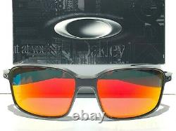 NEW Oakley SIPHON Matte Black w POLARIZED Galaxy Ruby Iridium Sunglass 9429