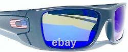 NEW Oakley SI Fuel Cell Black USA Flag POLARIZED Galaxy Blue Sunglass 9096