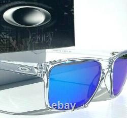 NEW Oakley SLIVER XL CLEAR Crystal POLARIZED Galaxy Blue 2 Lens Sunglass 9341