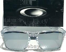 NEW Oakley SLIVER XL CLEAR Crystal POLARIZED Galaxy Chrome Mirror Sunglass 9341