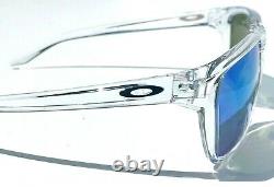 NEW Oakley SYLAS Clear Crystal polished w PRIZM Sapphire Blue Sunglass 9448-04